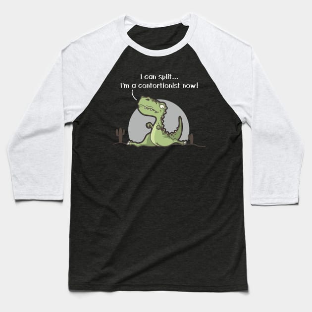 Trex Kids Shirt | Contortionist Shirt Trex Split Dinosaur Baseball T-Shirt by TellingTales